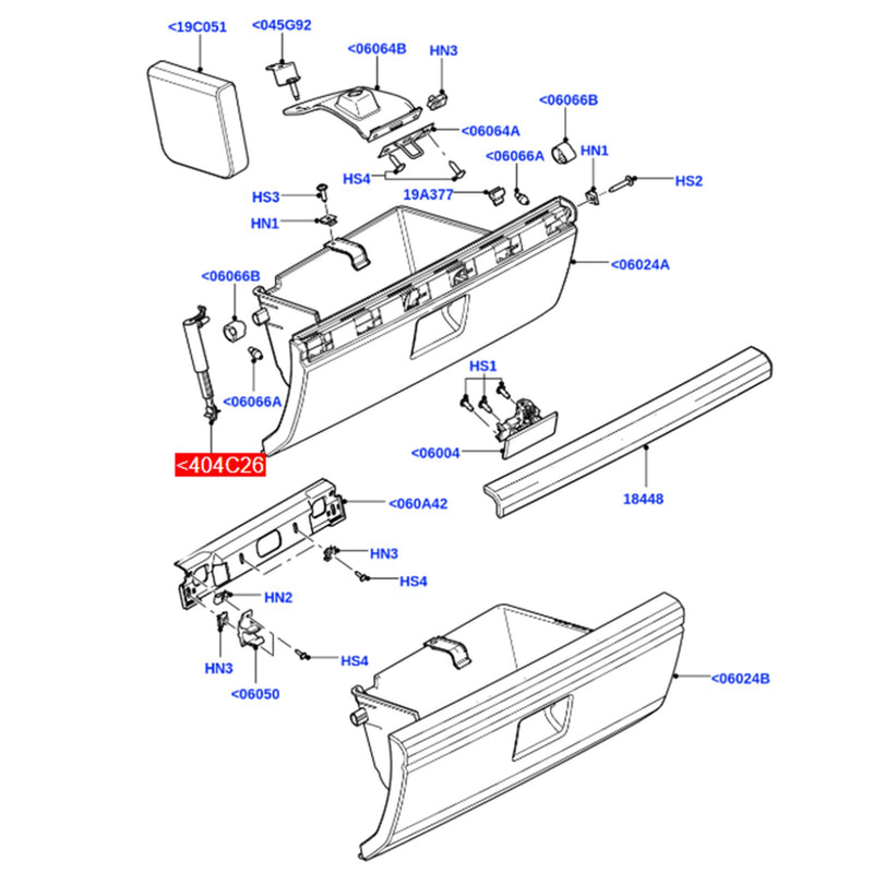 WXZOS Glove Box Hydraulic Arm Damper for Land Rover Freelander 2 (L359) 2006-2015