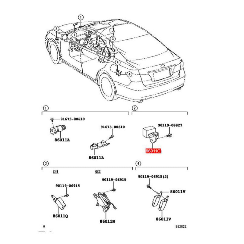 Radio Audio Noise Filter Unit Module 90980-05374 for Lexus 2007-2012 ES350