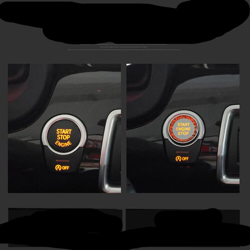 Black Engine Start Stop Switch Button Cover For BMW F G Classis