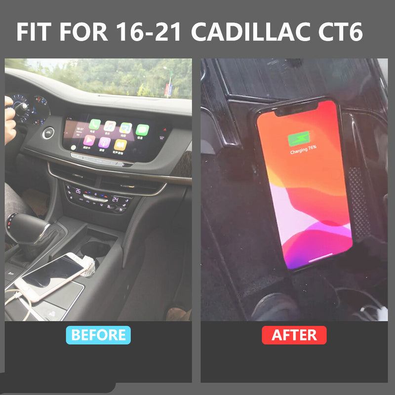 WXZOS Center Console Phone Wireless Fast Charging Pad for Cadillac CT6 2016-2021
