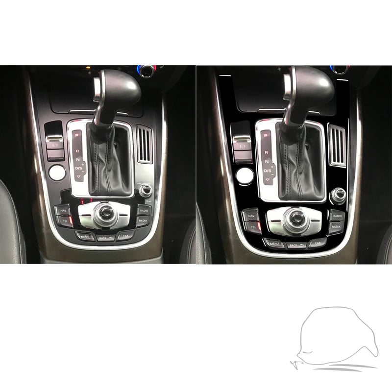 WXZOS Genuine Carbon Fiber Gear Shift Lever Panel Trim for Audi A4 B8 S4 RS4 2013-2016