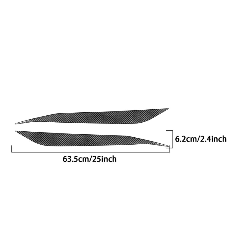 WXZOS Genuine Carbon Fiber Headlight Eyebrow Trim for Chevrolet Corvette C8 2020-2024