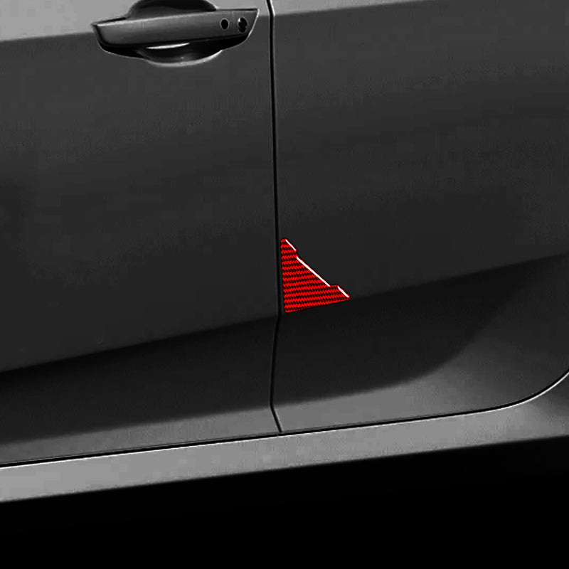 WXZOS Genuine Carbon Fiber Door Plate Anti-Collision Sticker for BMW F06 F12 2012-2018