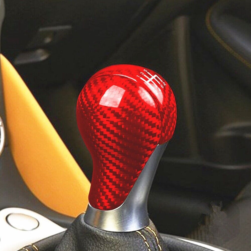 Genuine Carbon Fiber Gear Shift Knob Handle Cover Fit for Nissan 370Z 2009-2018