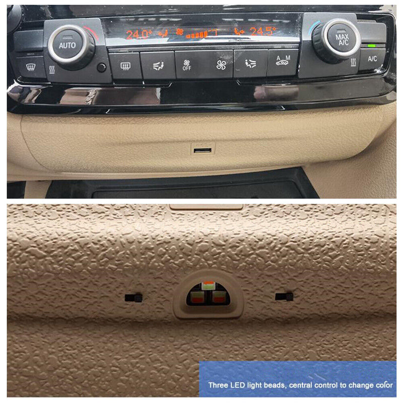 Beige Dash Ambiet LED Light USB Cover Plate for BMW 3serie F30 F34 F35 2013-2018