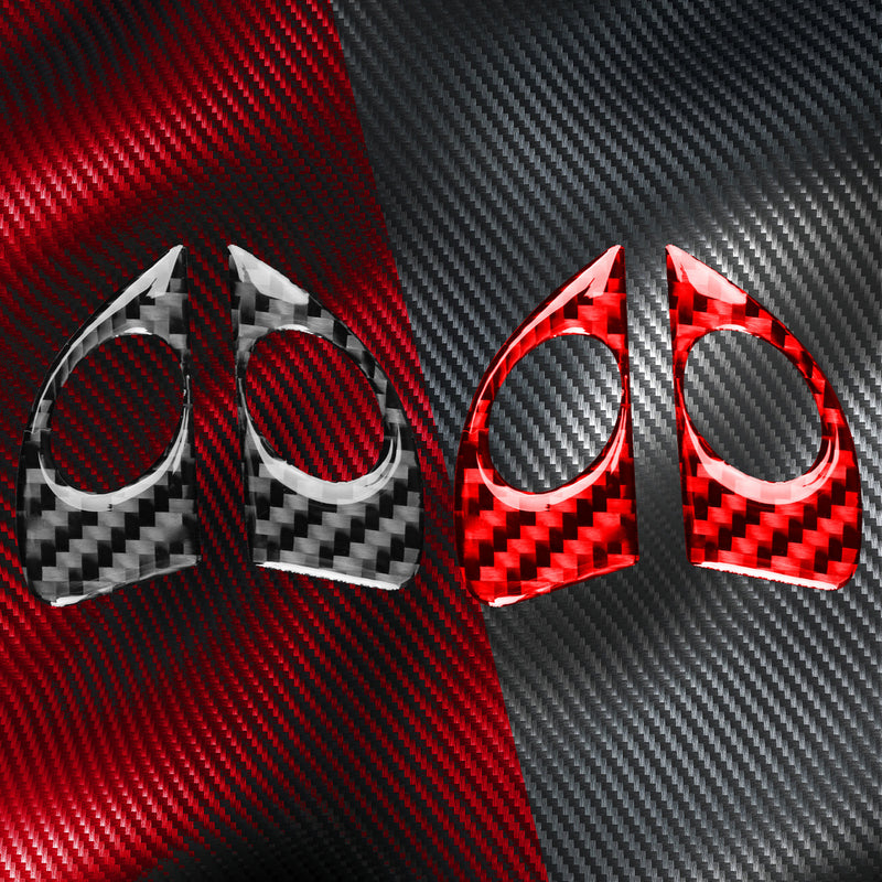 WXZOS Genuine Carbon Fiber Steering Wheel Switch Trim for Toyota Celica 2000-2005