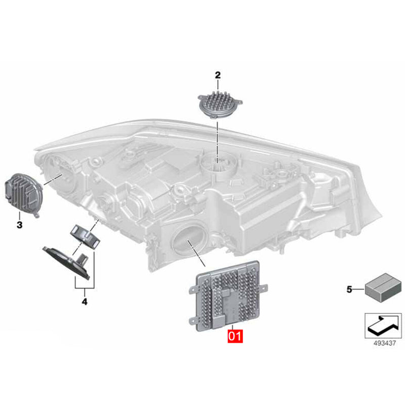 WXZOS 63115A0AFA0 Headlight LED Ballast Control Unit for BMW 3Series G20 G21 2019-2022