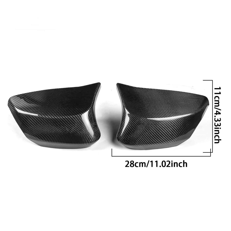 WXZOS Dry Carbon Fiber Side Wing Mirror Cover Trim for Chevrolet Corvette C8 2022-2024
