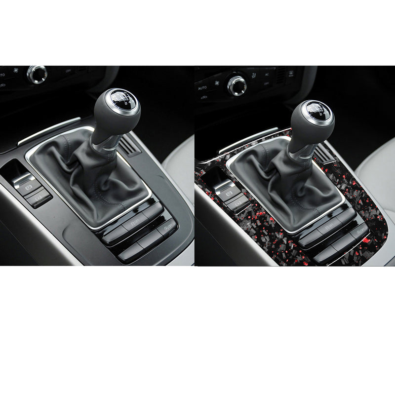WXZOS Genuine Carbon Fiber Gear Shift Lever Panel Trim for Audi A4 B8 S4 RS4 2013-2016