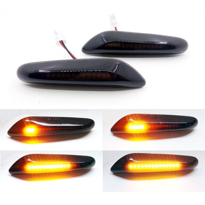 2Pcs Dynamic LED Side Marker Light Turn Signal Lamp For BMW E90 E91 E93 E46