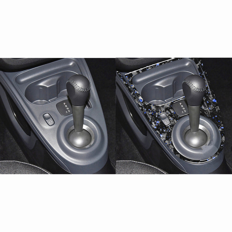 WXZOS Genuine Carbon Fiber Gear Shift Lever Trim for Smart Fortwo Forfour 2016-2021