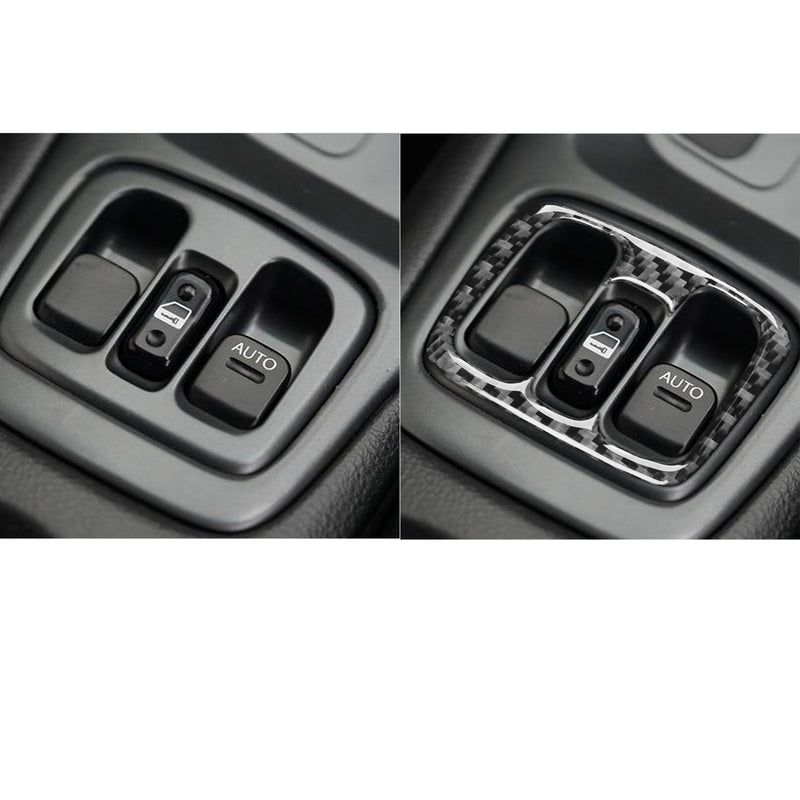 WXZOS Genuine Carbon Fiber Power Window Switch Panel Trim for Toyota Celica 2000-2005