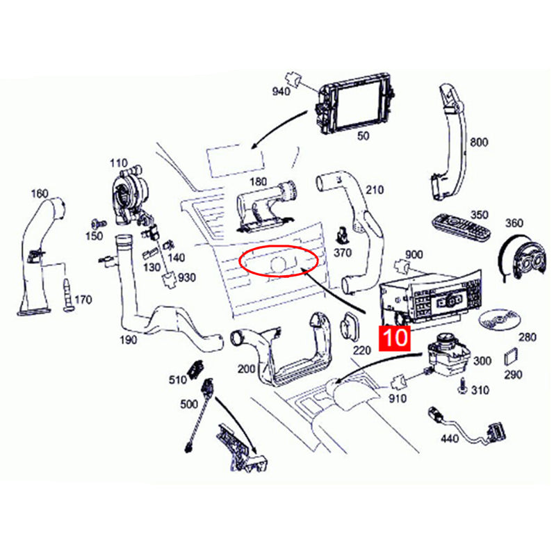 WXZOS CD Audio Control Button Knob Cover Kit for Mercedes-Benz W204 C-class 2011-2013