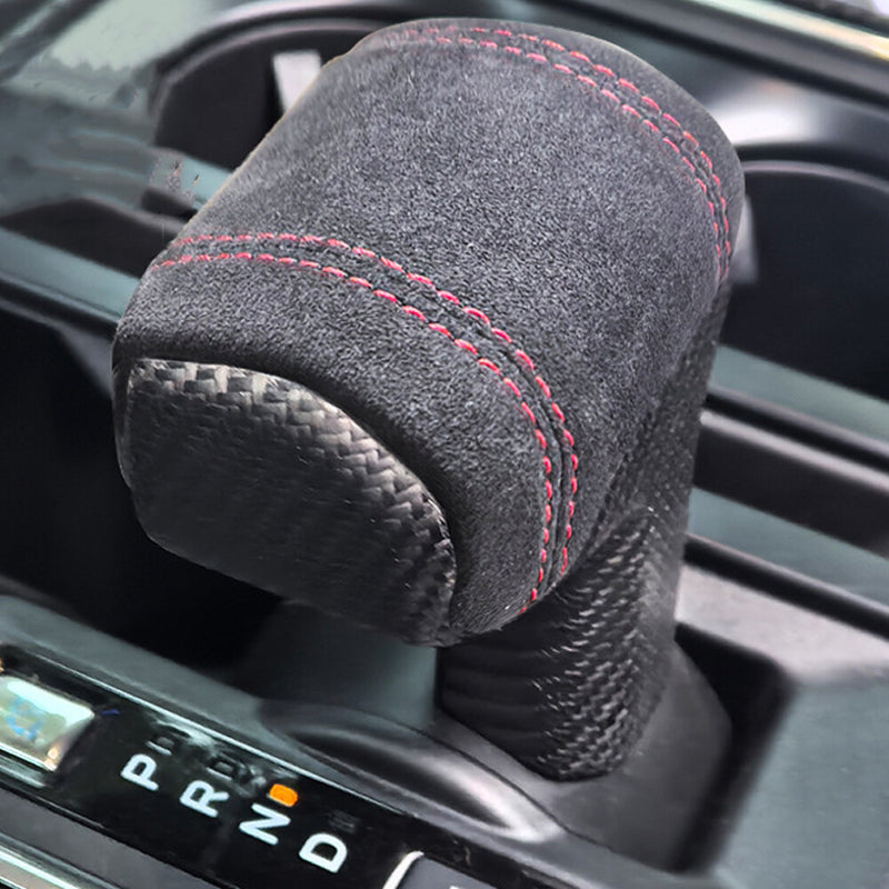 WXZOS Suede Leather Gear Shift Knob Cover Replacement for Ford F-150 2021-2024