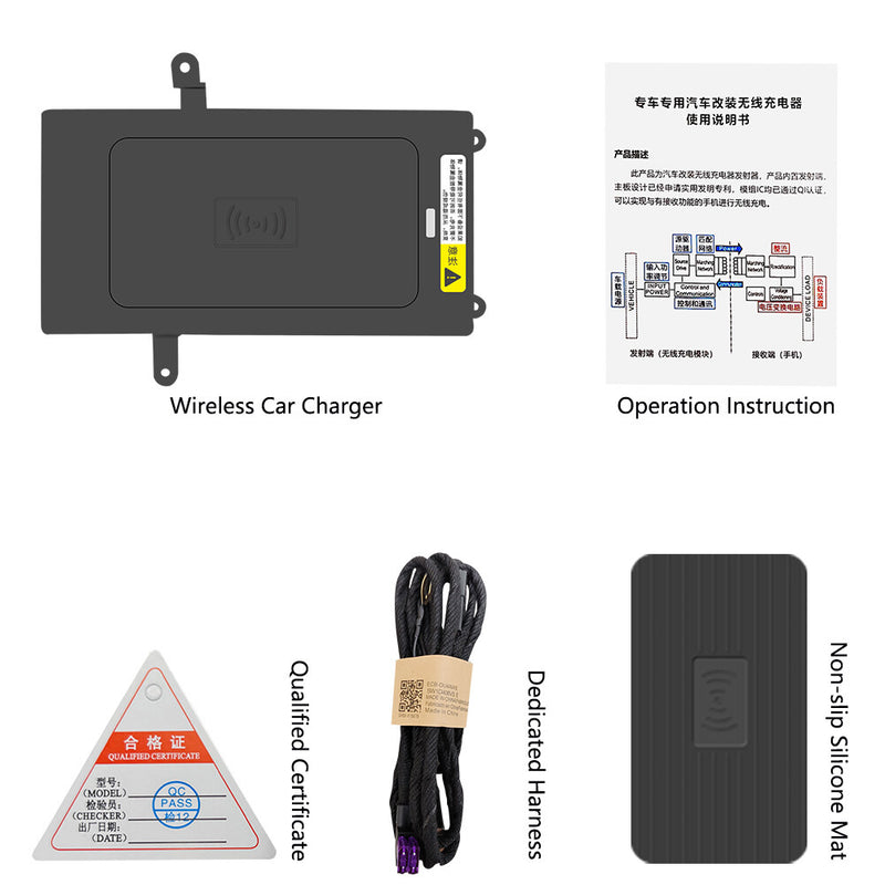 WXZOS Center Console Wireless Fast Charging Pad for Mercedes-Benz W213 E-class 2022