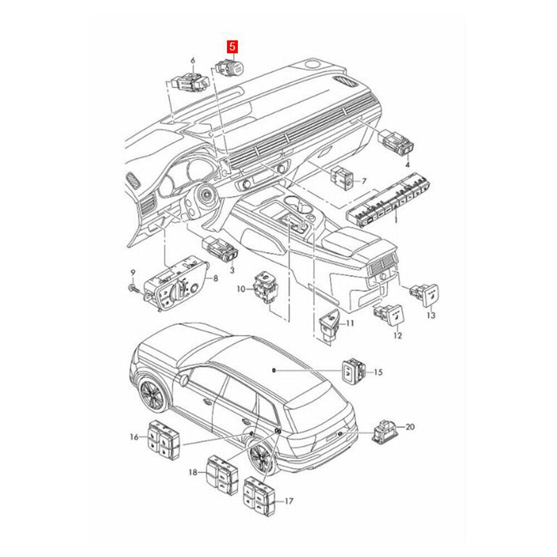 4M1905217D Engine Start Stop Switch Button for Audi 2016-2019 Q7