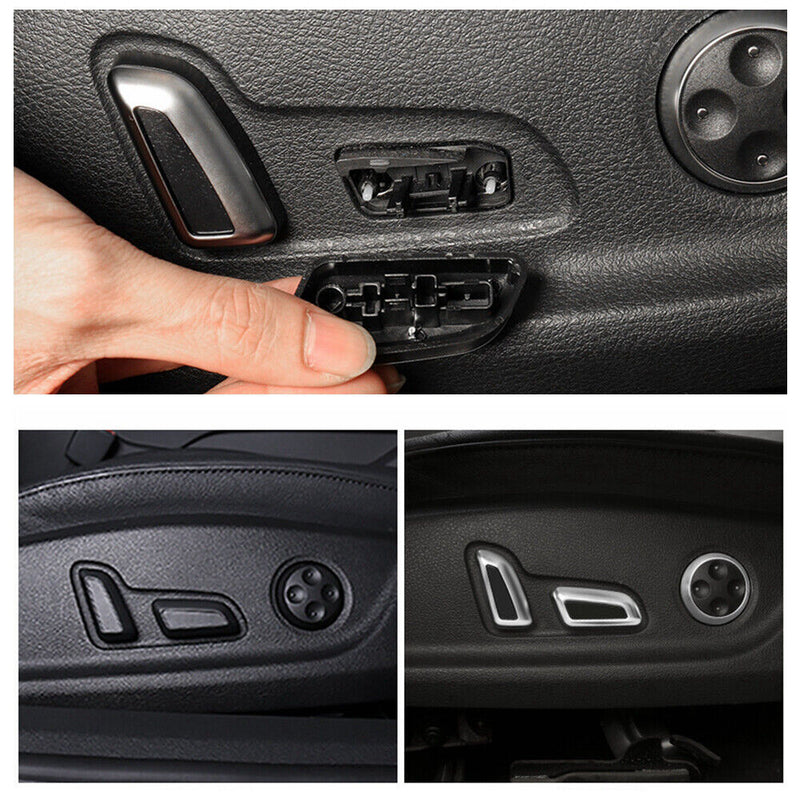 Seat Adjustment Switch Control Button Cover Trim Decor Kit for Audi Q5 A4 A5