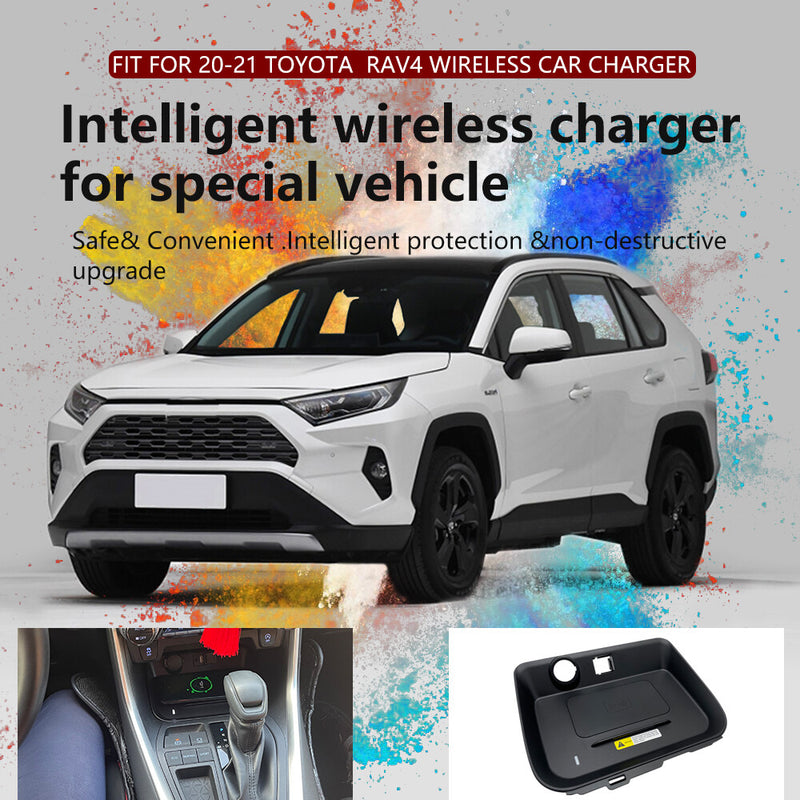 WXZOS Center Console Phone Wireless Fast Charging Pad for Toyota RAV4 2020-2021