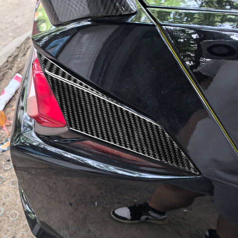 WXZOS Genuine Carbon Fiber Rear Taillight Trim for Chevrolet Corvette C8 2020-2024