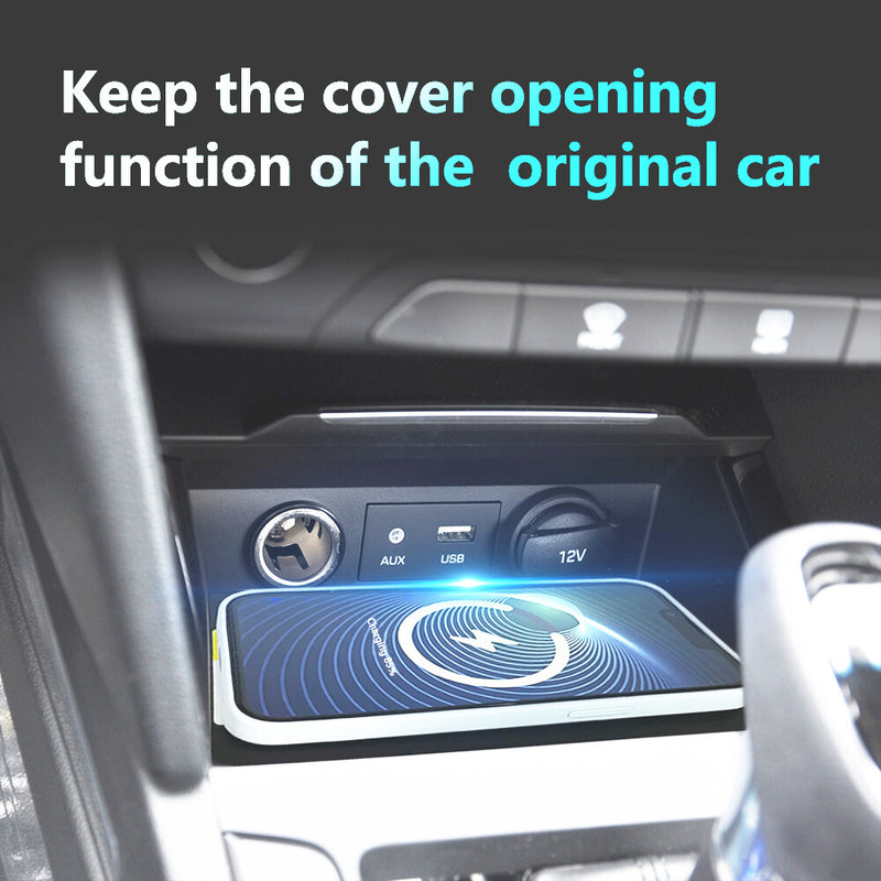WXZOS Center Console Phone Wireless Fast Charging Pad for Hyundai Elantra 2016-2020