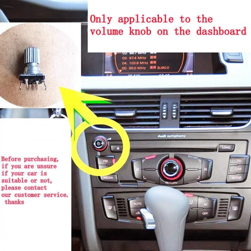 Front Center Dashboard Volume Knob Shaft for Audi A4 S4 B8 A5 S5 2009-2015