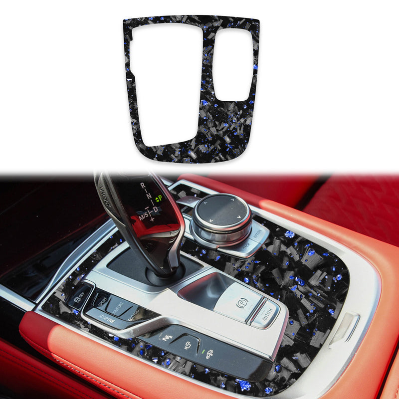 WXZOS Genuine Carbon Fiber Gear Shift Lever Panel Trim for BMW G11 G12 7er 2016-2022