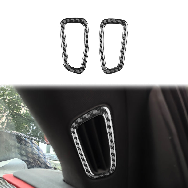 WXZOS Genuine Carbon Fiber A-Pillar Vent Trim for Chevrolet Corvette C8 2020-2024