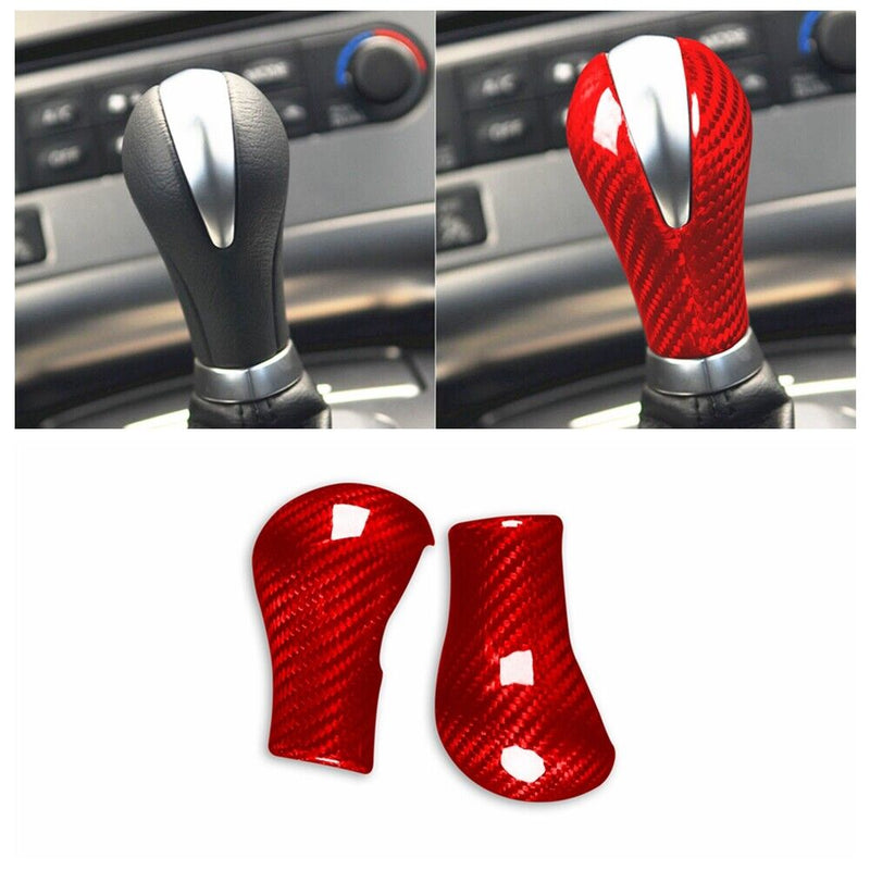 Genuine Carbon Fiber Gear Shift Knob Cover Fit for INFINITI G35 2007-2008