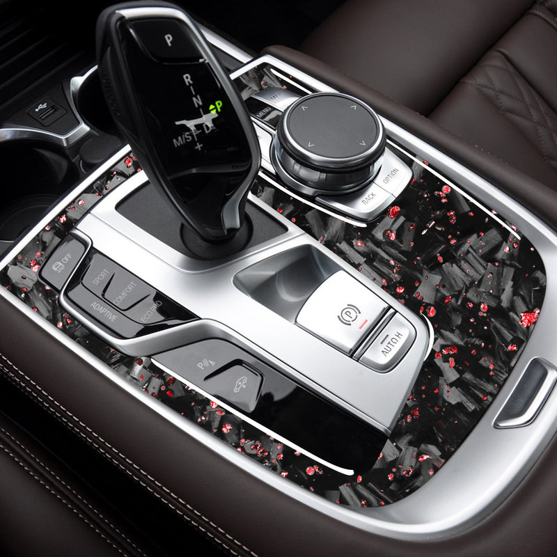WXZOS Genuine Carbon Fiber Gear Shift Lever Panel Trim for BMW G11 G12 7er 2016-2022