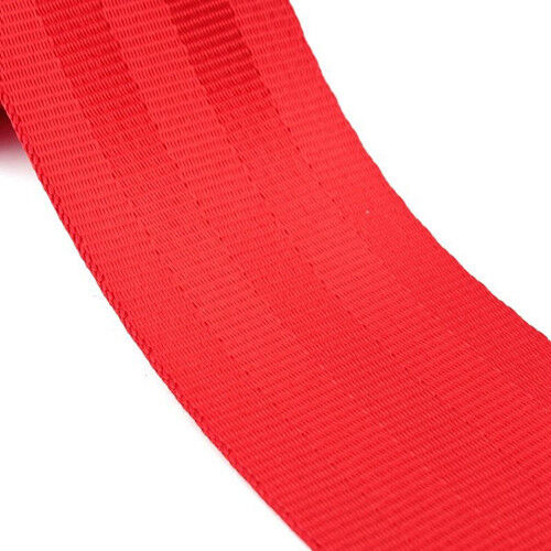 Red 4.8cm Auto Racing Car Harness 3 Point Front Safety Retractable Seat Belt HOT