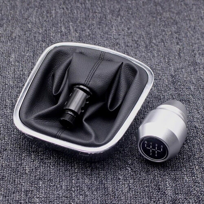 5 Speed Aluminum Alloy Gear Shift Knob w/Gaitor Boot for VW Polo 2011-2017 MT