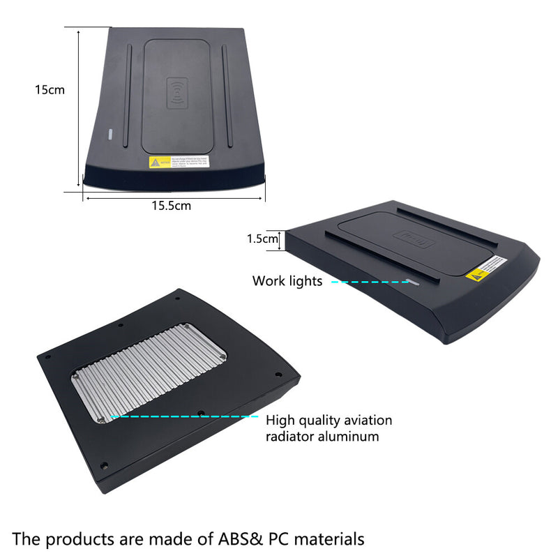 WXZOS Center Console Phone Wireless Fast Charging Pad for Toyota Prado 2012-2017