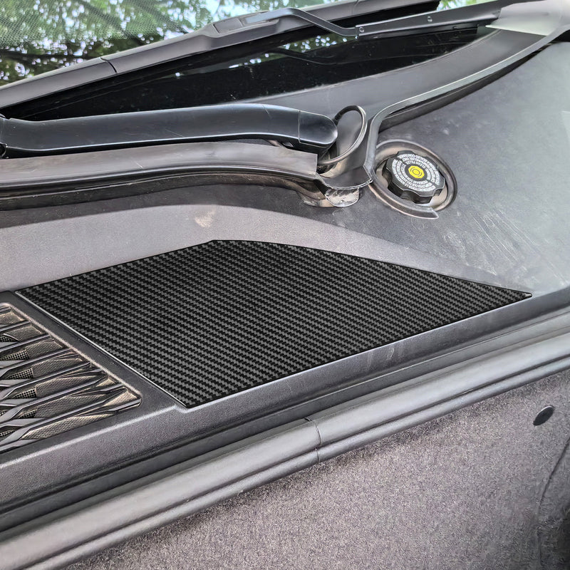 WXZOS Genuine Carbon Fiber Front Storage Vent Trim for Chevrolet Corvette C8 2020-2024