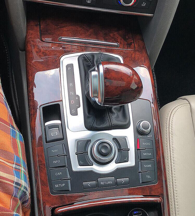 Peach Wood Grain Gear Shift Knob Cover for Audi 2012-2015 A6 2011-14 A7 Quattro