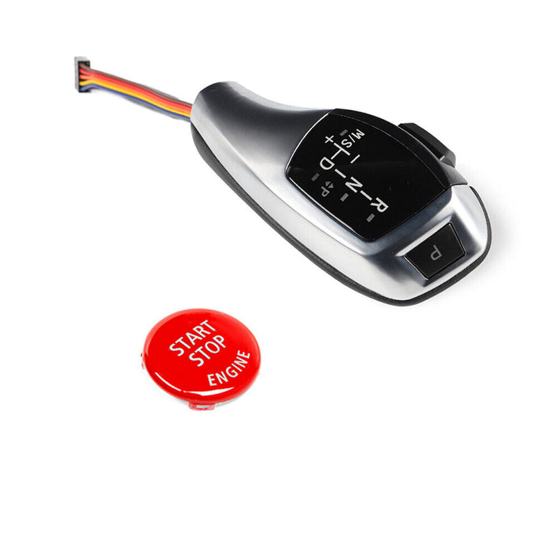 Silver Shift Knob w/START STOP Cover for BMW 3SERIES 1998-2005 E46 Sedan Touring