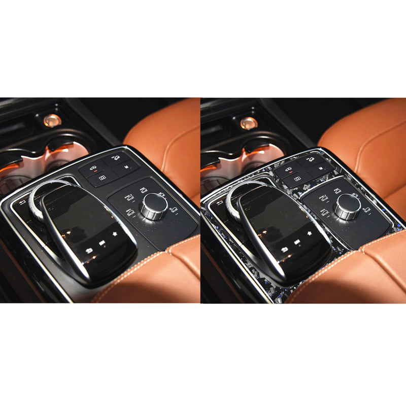 WXZOS Genuine Carbon Fiber Center Console Panel Trim for Benz W166 GL-Class 2013-2016