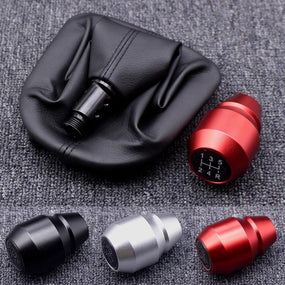 5Speed Aluminum Alloy Gear Shift Knob w/Gaitor Boot for Peugeot 307 2004-2012 MT