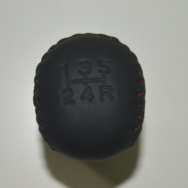 5 Speed Red Leather Manual Gear Shift Knob For Toyota