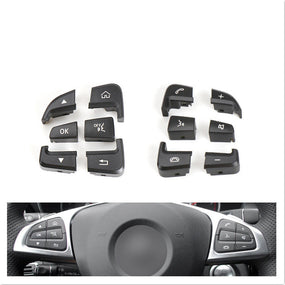 Black Steering Wheel Switch Button Cover Repair Kit for Benz 2014-2018 W205 C'