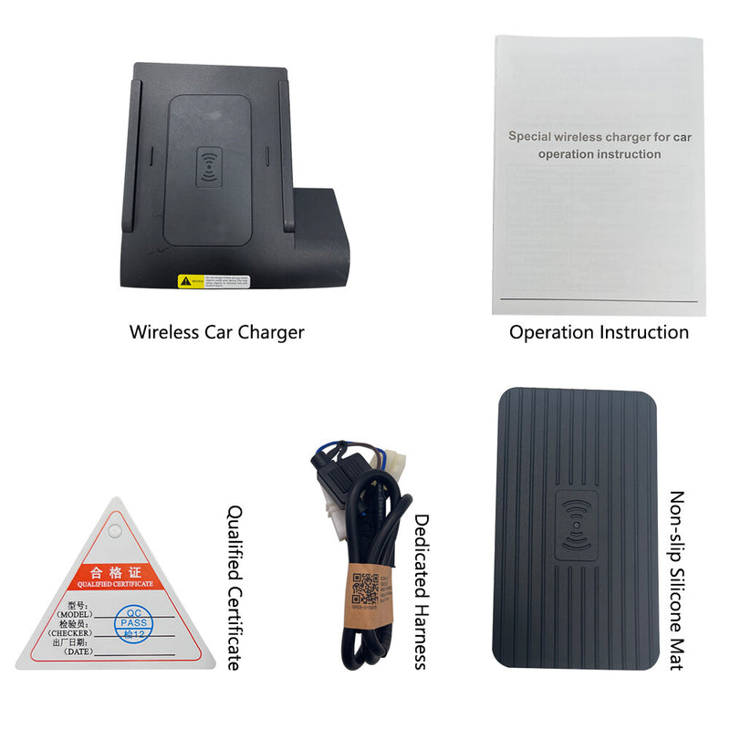 WXZOS Front Center Console Wireless Fast Charging Pad for VW Golf 7 MK7 2014-2020