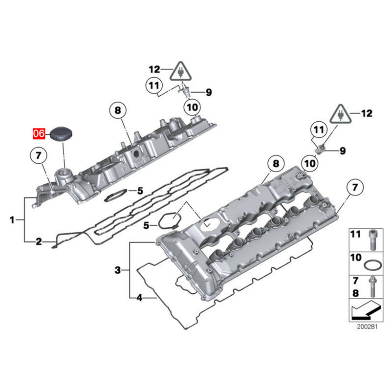WXZOS Engine Oil Fill Cap for Rolls-Royce Ghost (RR4) 2010-2018