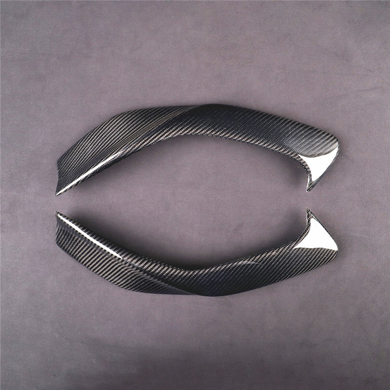 WXZOS Genuine Carbon Fiber Headlight Eyebrow Trim Cover for Honda Prelude 1997-2001