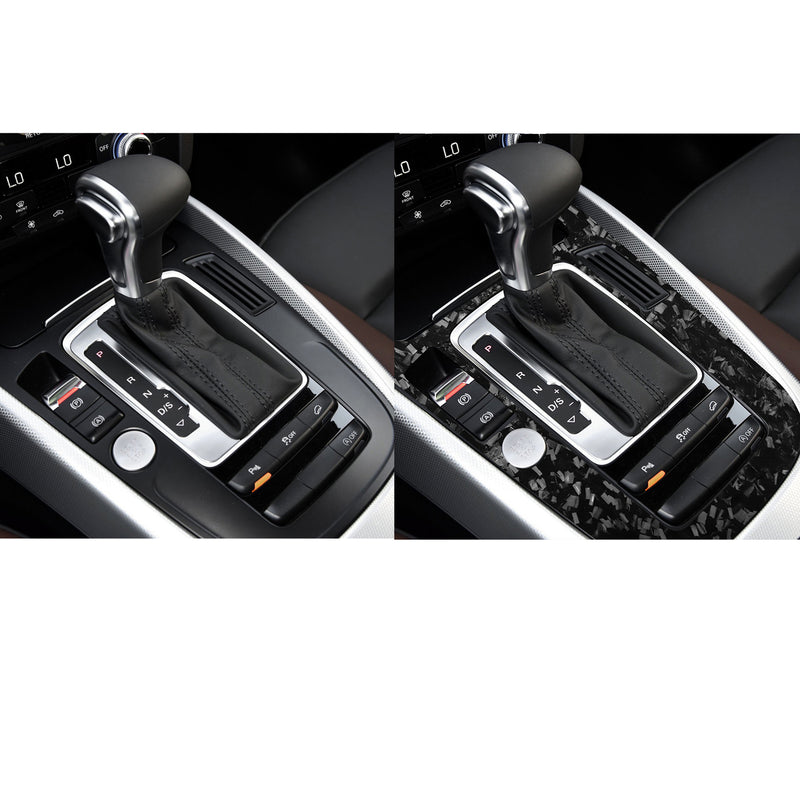 WXZOS Genuine Carbon Fiber Gear Shift Lever Panel Trim for Audi A5 S5 RS5 2013-2016