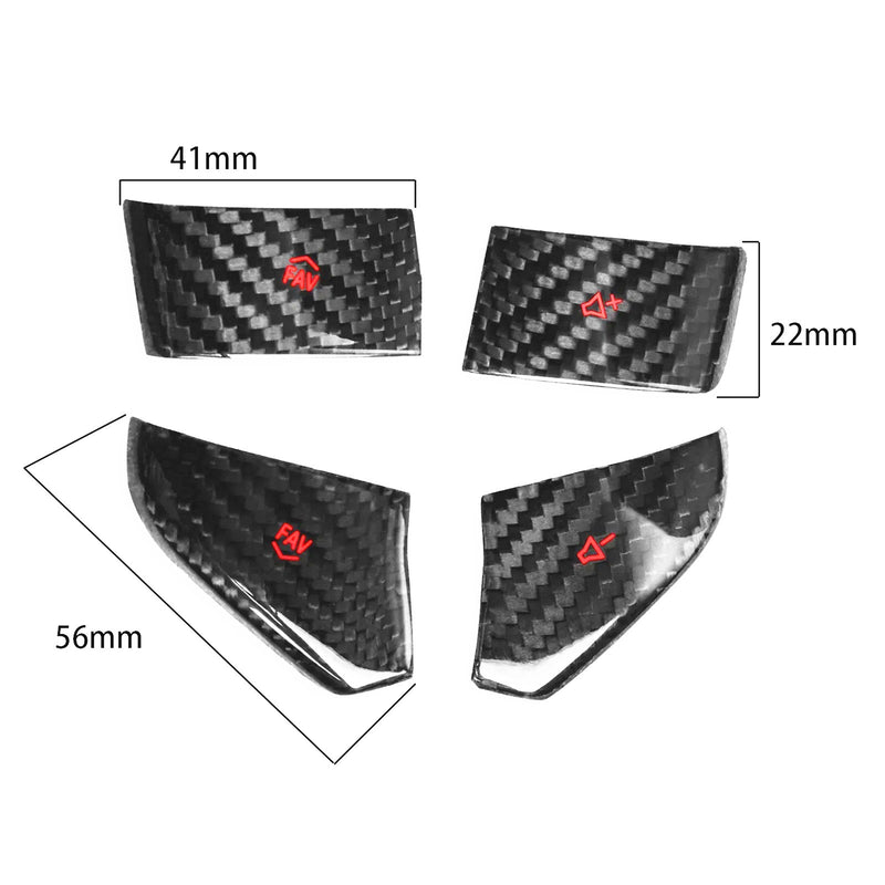 WXZOS Carbon Steering Wheel Drive Mode Button Trim for Chevrolet Corvette C8 2020-2024