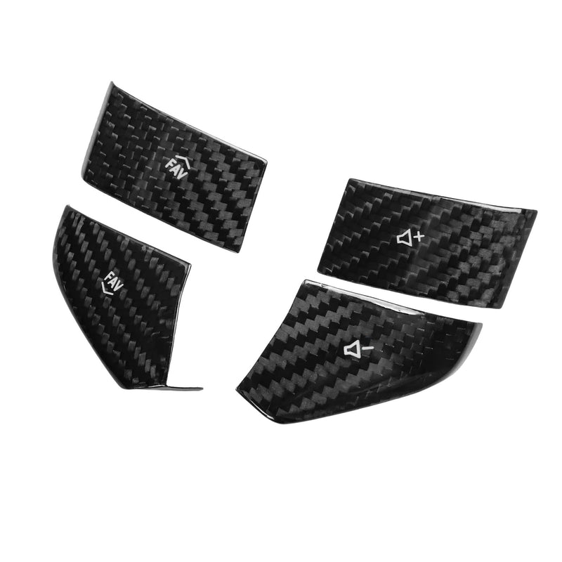 WXZOS Carbon Steering Wheel Drive Mode Button Trim for Chevrolet Corvette C8 2020-2024