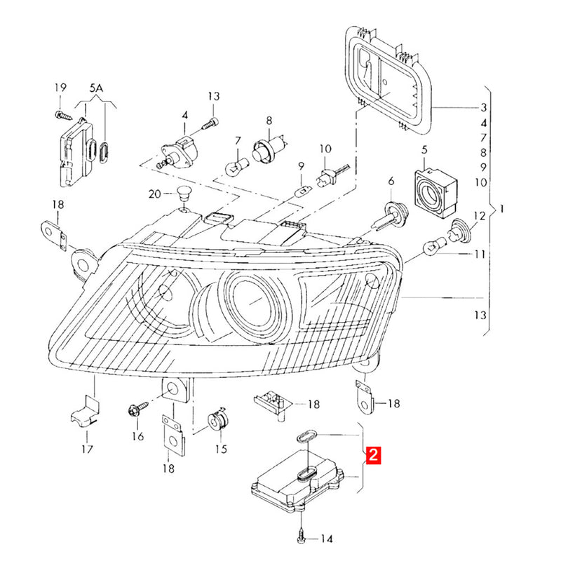 WXZOS 1PC Xenon HID Headlight Ballast Control Igniter for BMW E60 E61 5series 2002-09