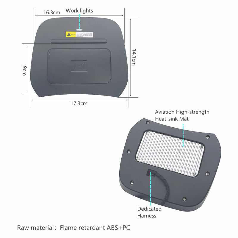 WXZOS Center Console Phone Wireless Fast Charging Pad for Hyundai ix45 2013-2017