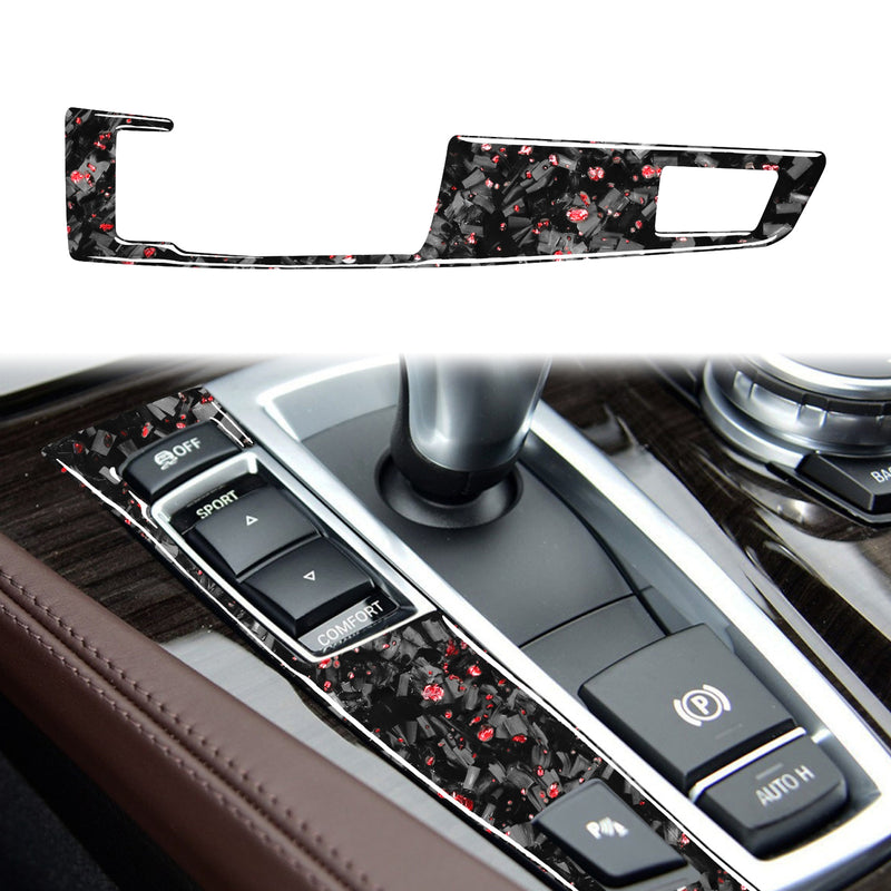 WXZOS Genuine Carbon Fiber Gear Shift Lever Panel Trim for BMW F10 5series 2011-2017