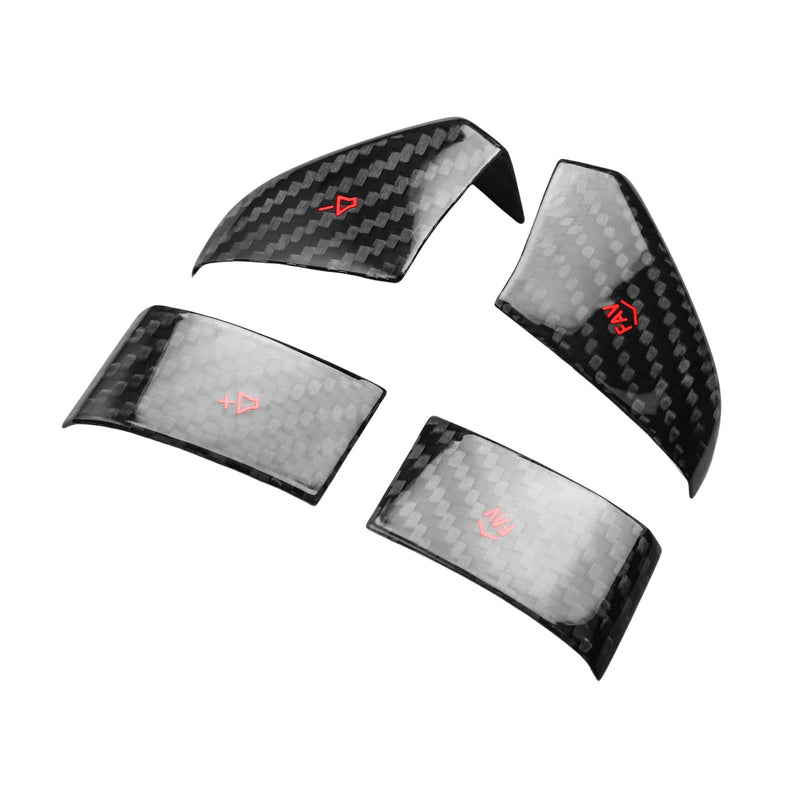 WXZOS Carbon Steering Wheel Drive Mode Button Trim for Chevrolet Corvette C8 2020-2024