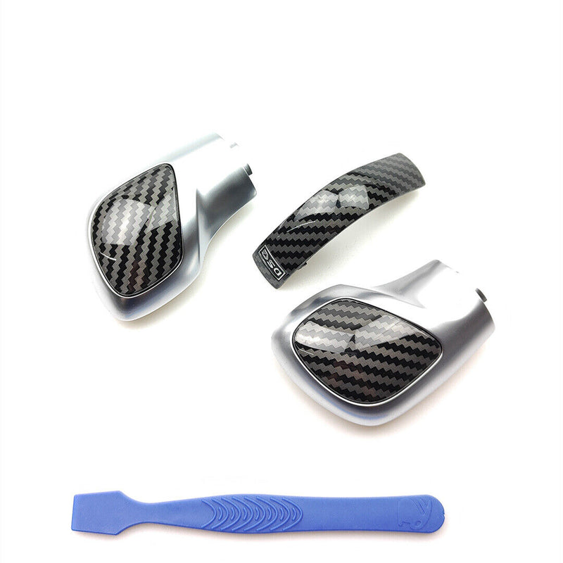 Carbon Fiber Gear Shift Knob Cover w/DSG Trim for VW Passat Polo Touareg 2011-18